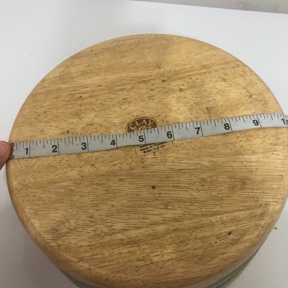 3pc Wooden Hand painted Salad Bowl Set - Picture 7 of 8